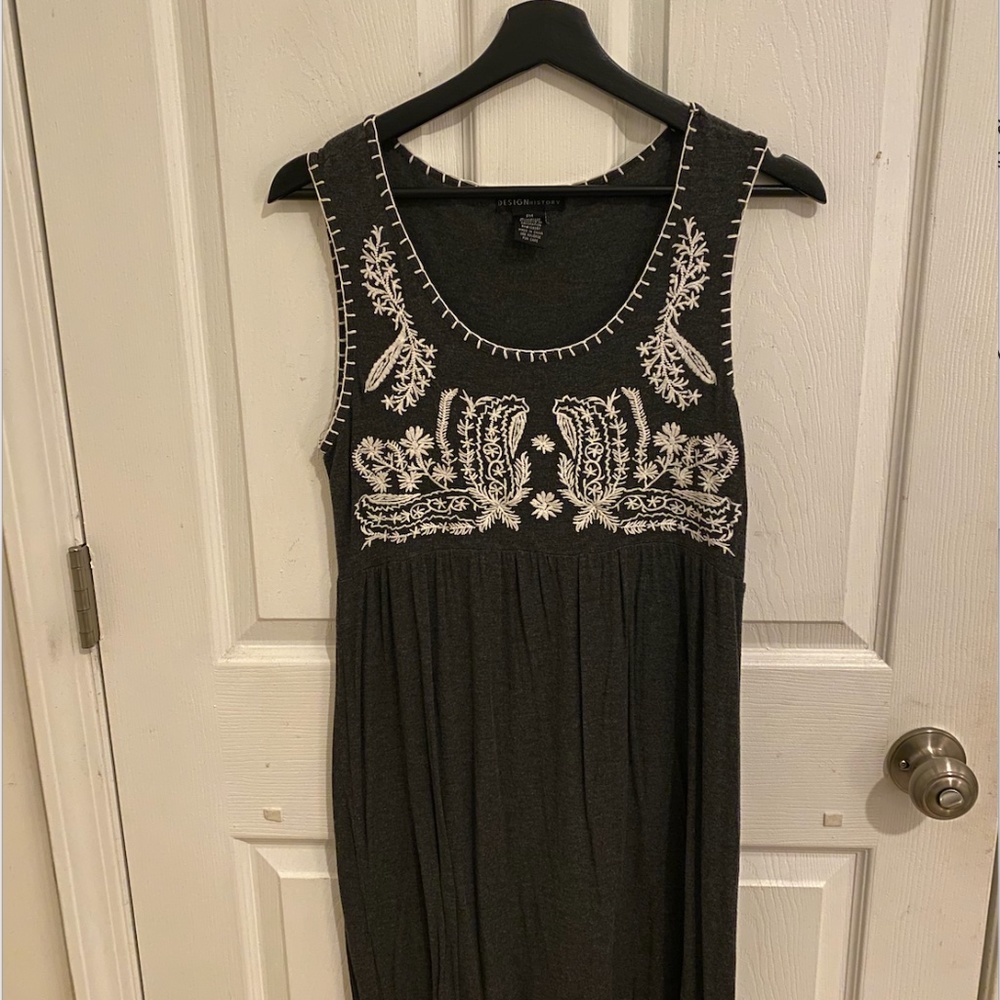 Design History | Gray Dress with White Design |